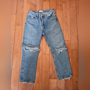 Agolde Blue Distressed Jeans